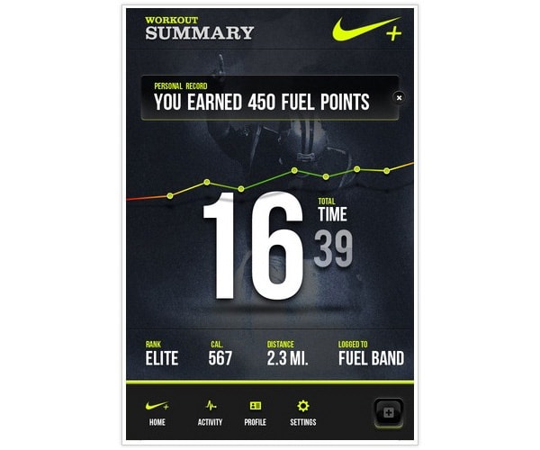 Nike Fuel+ App Concept