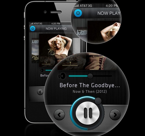 iPhone Music Player App Concept by Kiran