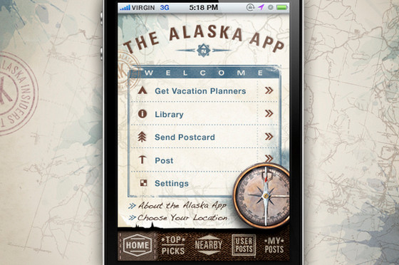 Alaska iPhone App by Urban Influence