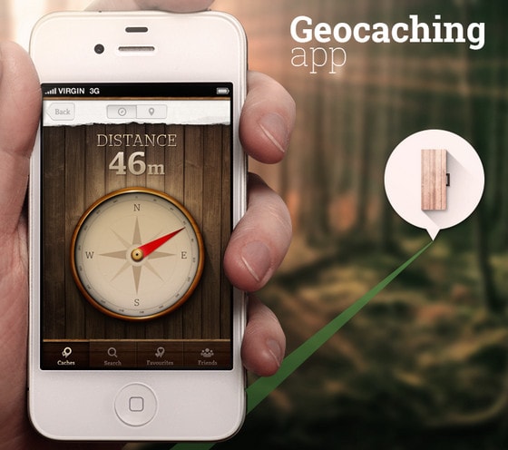 Geocaching app by Radek Skrzypczak