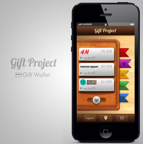 Gift Project App Design by Oliver Strom