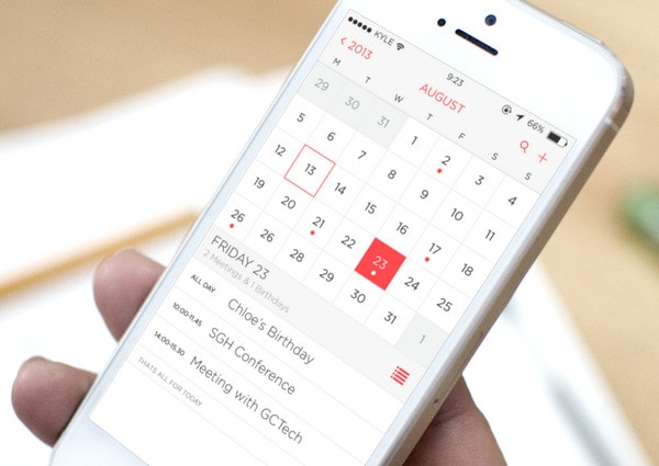 iOS 7 Calendar App Redesign by Kyle Craven