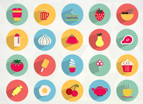 Flat Food and Drink Icons