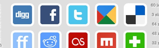Free Social Bookmarks/Networking Icons Set