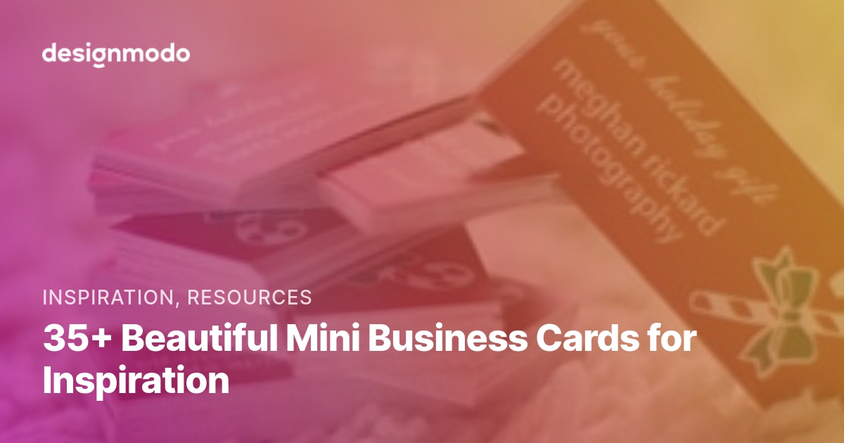 35 Beautiful Mini Business Cards For Inspiration 35 Beautiful Mini Business Cards For