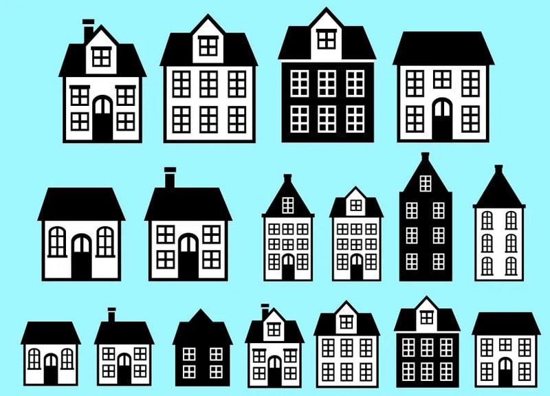 Free Custom Shapes of Houses for Photoshop