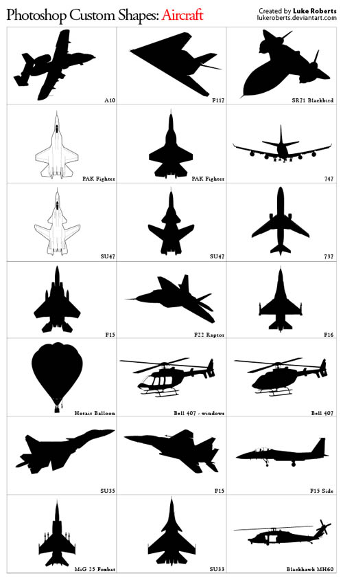 Custom Shape Mix - Photoshop custom shapes