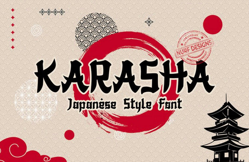 Karasha - Japanese-style Typeface