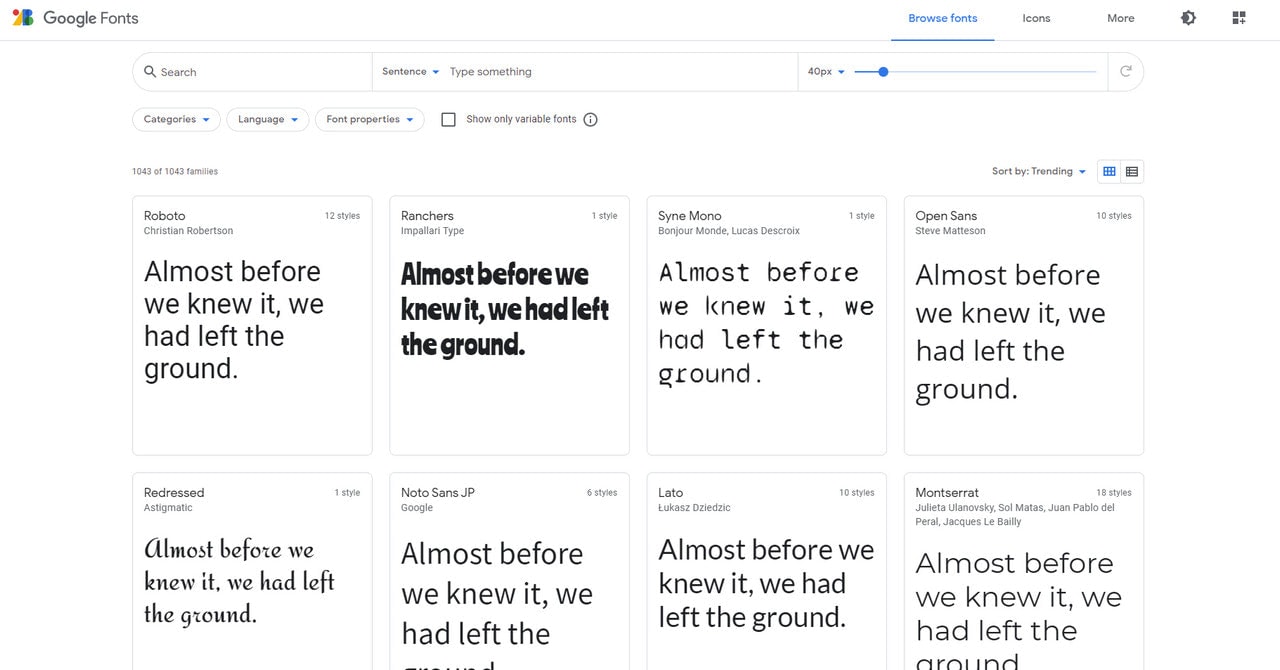 Google Fonts