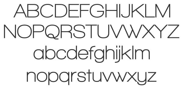 What sans-serif typefaces have finial geometry parallel to the