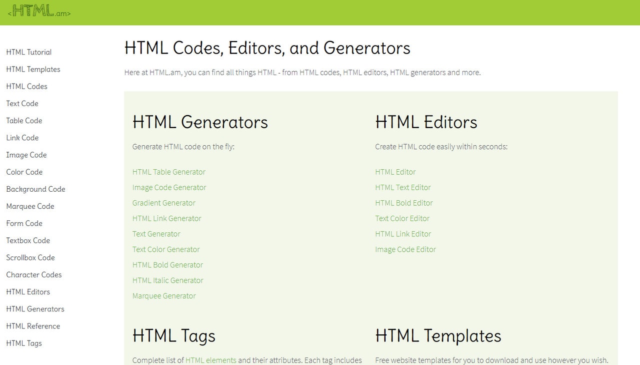 HTML Generators