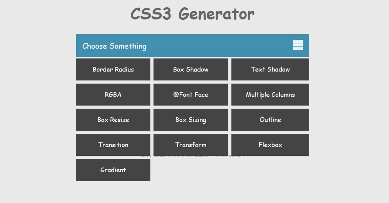 CSS3 Generator.