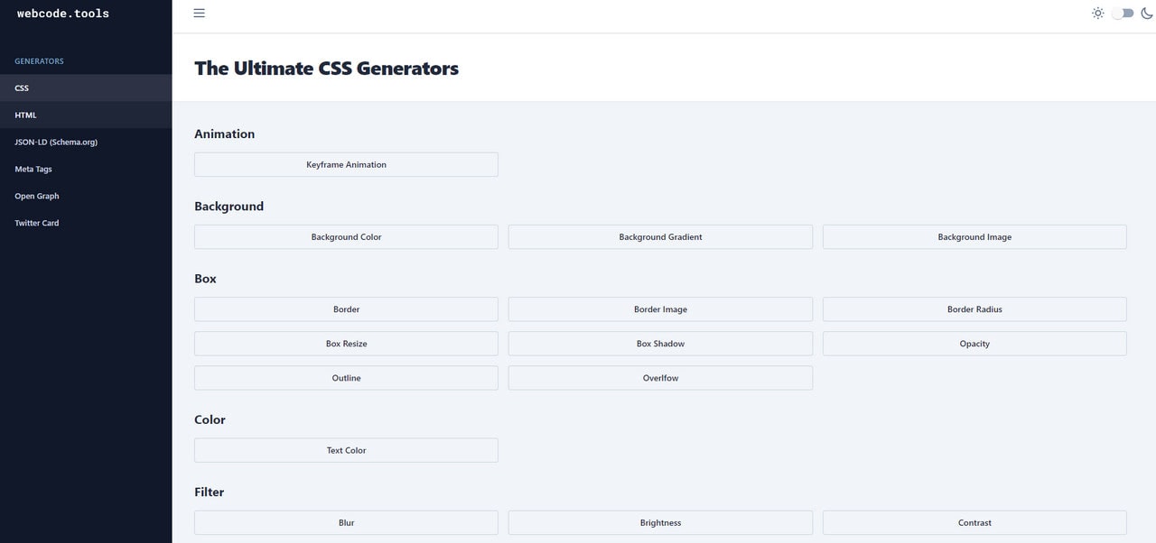 The Ultimate CSS Generator