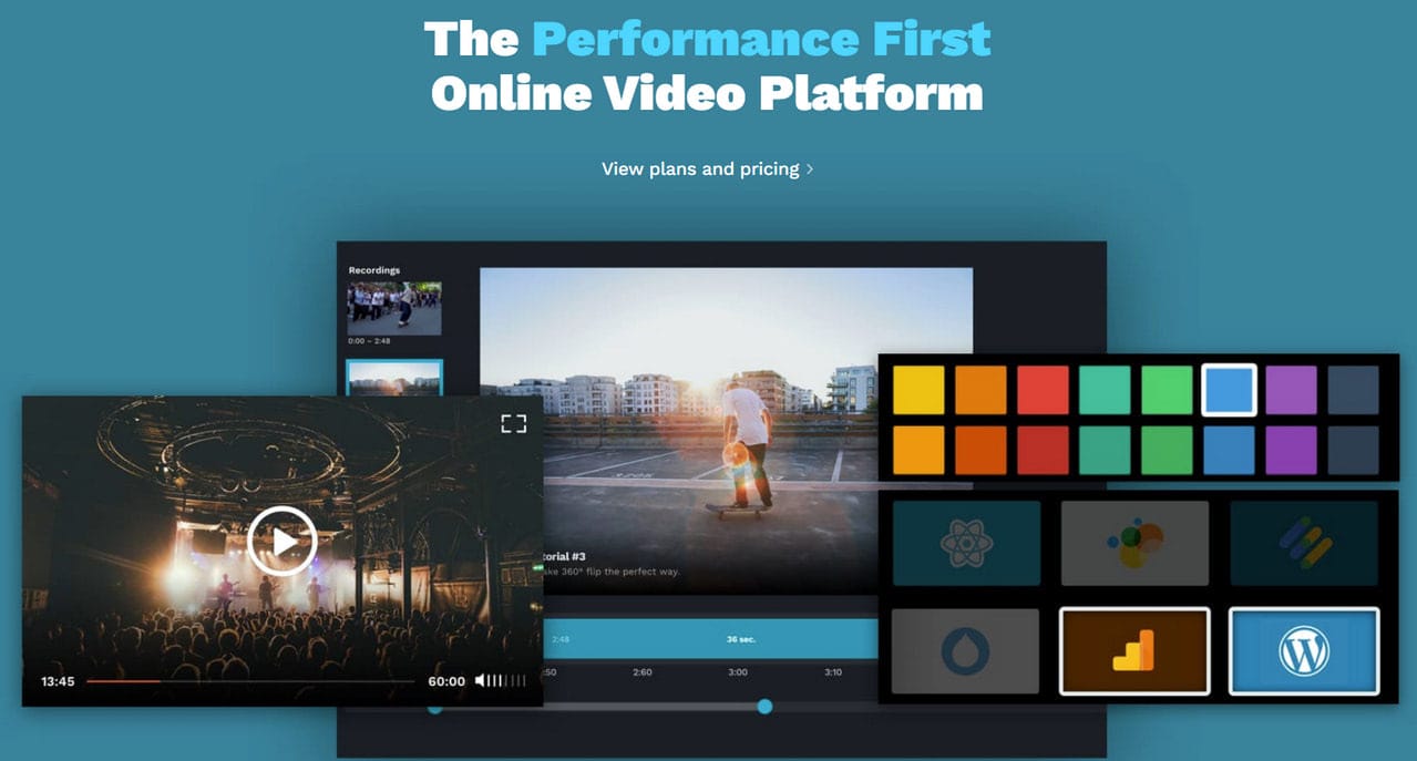 Video Video Player Web Website Blue and Red Download and Buy Now