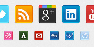 New Sets of Free Social Media & Bookmarking Icons