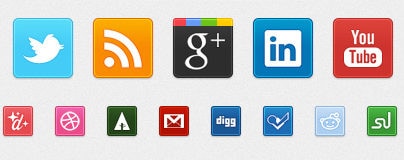 New Sets of Free Social Media & Bookmarking Icons