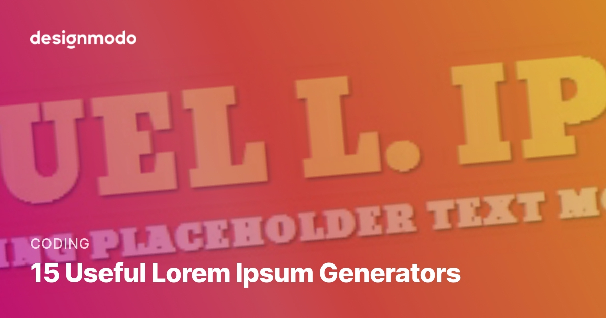 15 Useful Lorem Ipsum Generators