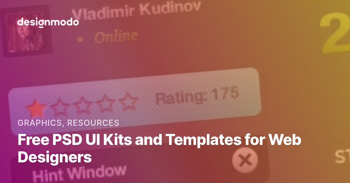 Download Free Psd Ui Kits And Templates For Web Designers PSD Mockup Templates