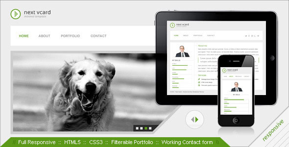Free Virtual Business Card (vCard) HTML Website Templates and Layouts