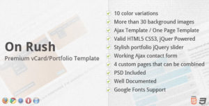 Free Virtual Business Card (vCard) HTML Website Templates and Layouts
