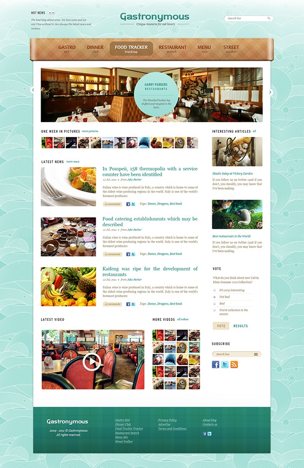 Gastronymous - Free PSD Template (Food and Restaurant)