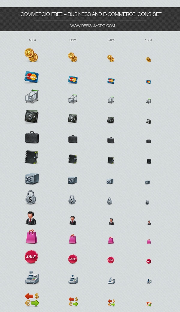 Commercio Free - Business and e-Commerce Icons Set