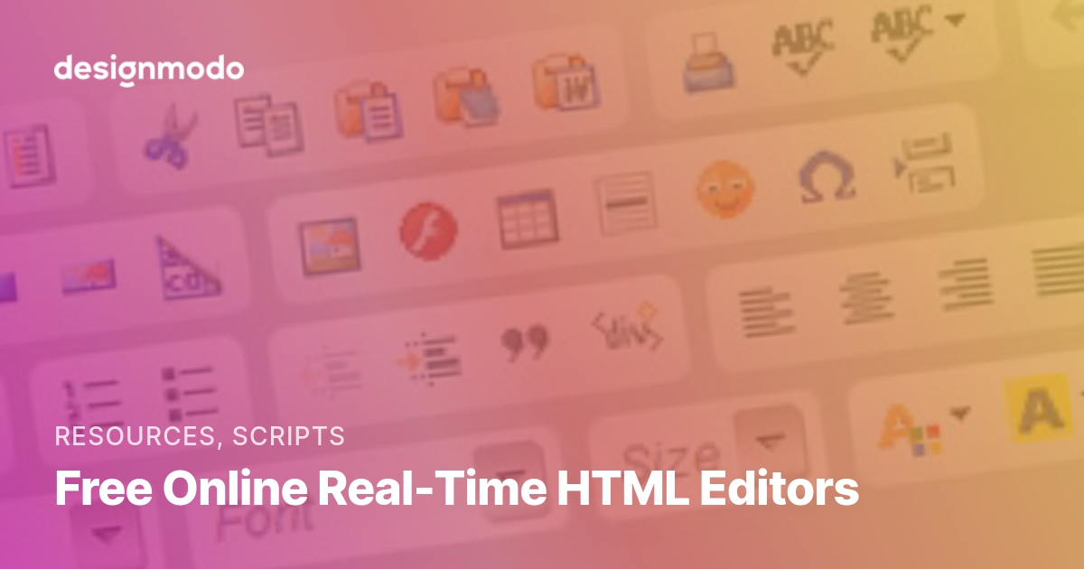 Free Online Real-Time HTML Editors - Designmodo