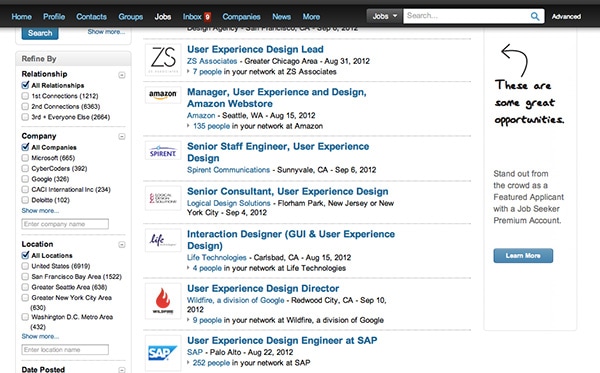 Linkedin jobs