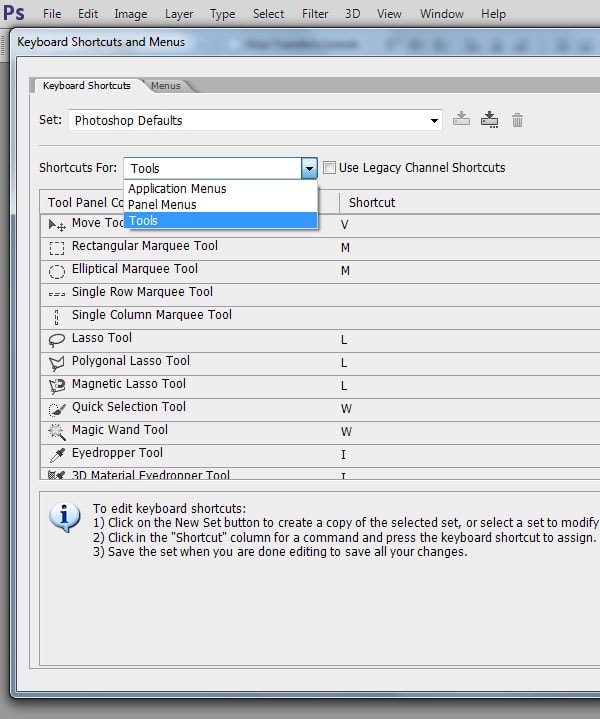 How To Customize Keyboard Shortcuts In Photoshop