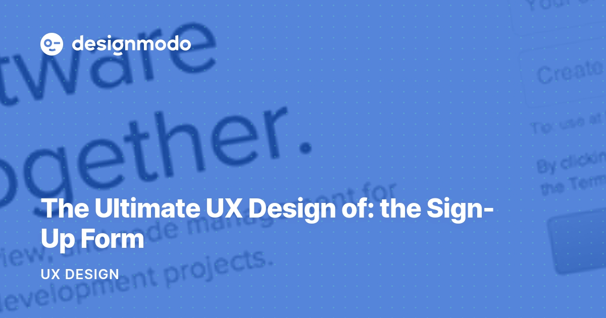 The Ultimate Ux Design Of Signup Form Youtube