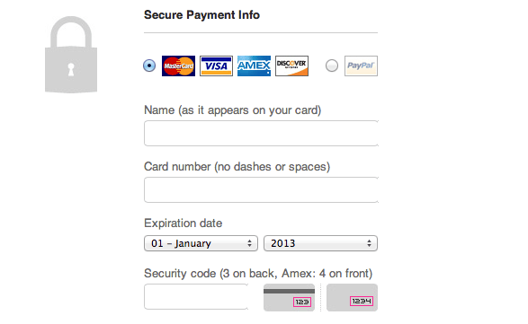 The Ultimate Ux Design Of The Credit Card Payment Form Designmodo