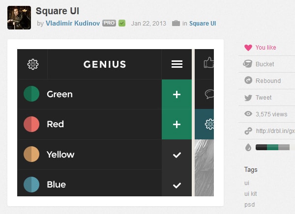 square ui