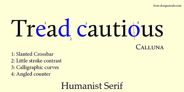 humanist typeface vs geometric