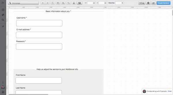 Step 2. Form fields and structure