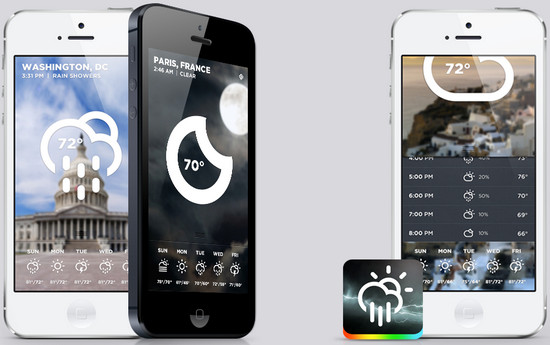 Morning Rain - iOS Weather App by Roberto Nickson