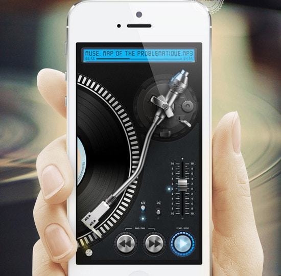 Turntable Player iPhone App Concept by Ivan Gapeev