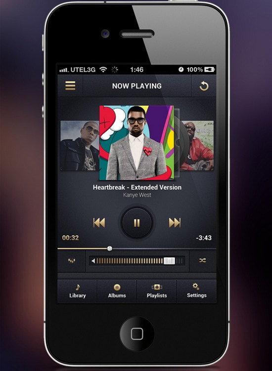 iOS Music Player App by Dmitriy Haraberush
