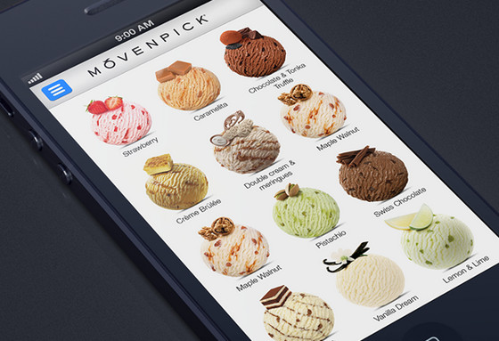 Movenpick ice-cream app by Alex Bender