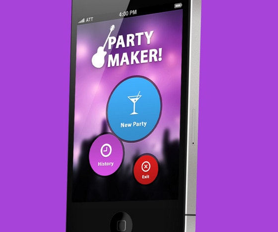 Phone App UI - Party Maker by Ismail MESBAH
