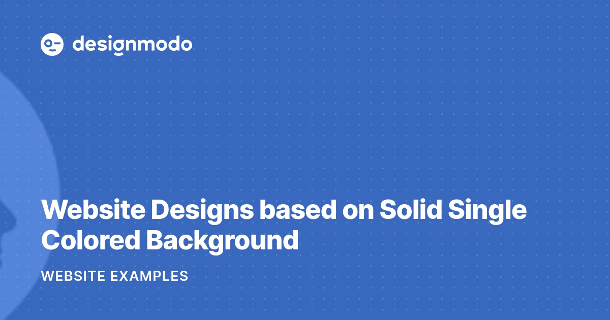 Website Designs based on Solid Single Colored Background - Designmodo