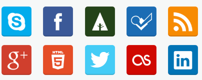 Free Flat Social Media Icons (PNG & PSD)