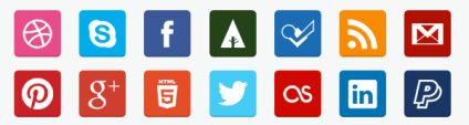 Free Flat Social Media Icons (PNG & PSD)