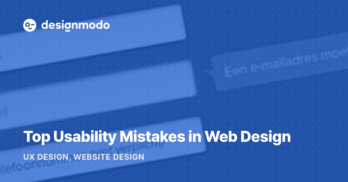 Top Usability Mistakes in Web Design