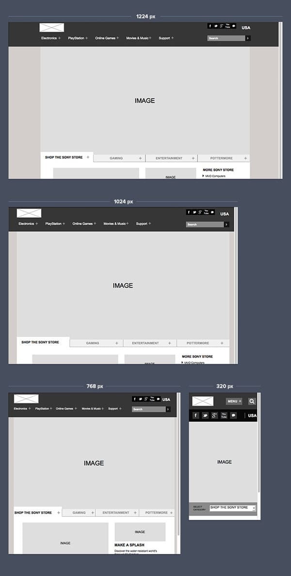 design prototype responsive resize