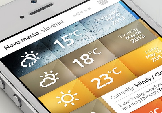 Weather iPhone APP by DrawingArt