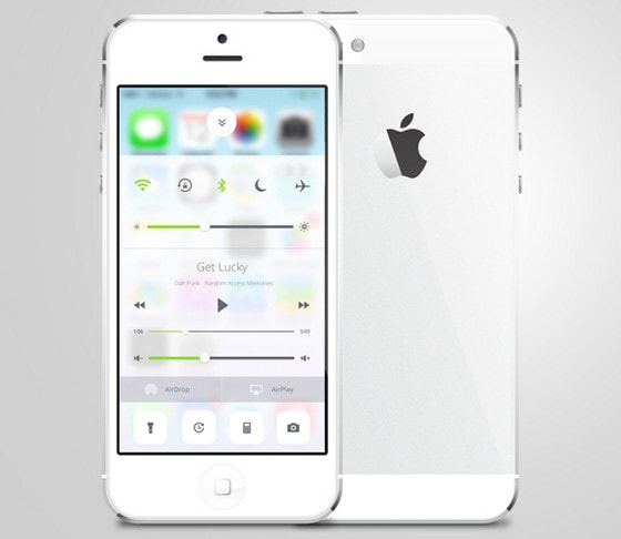 iOS 7 Control Center Redesign by Sam Nissinen