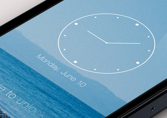 iOS7 Lock Screen by Charles Patterso