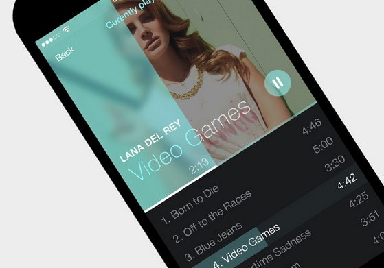 iOS7 Simple Music Player App by Kreativa Studio