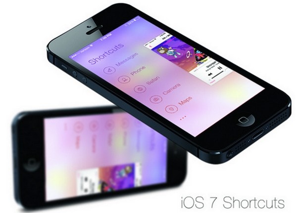 iOS 7 Shortcuts Menu