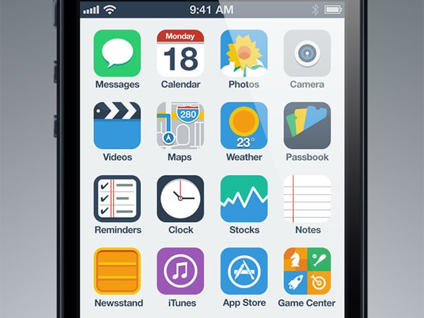 iPhone Flat UI Concept